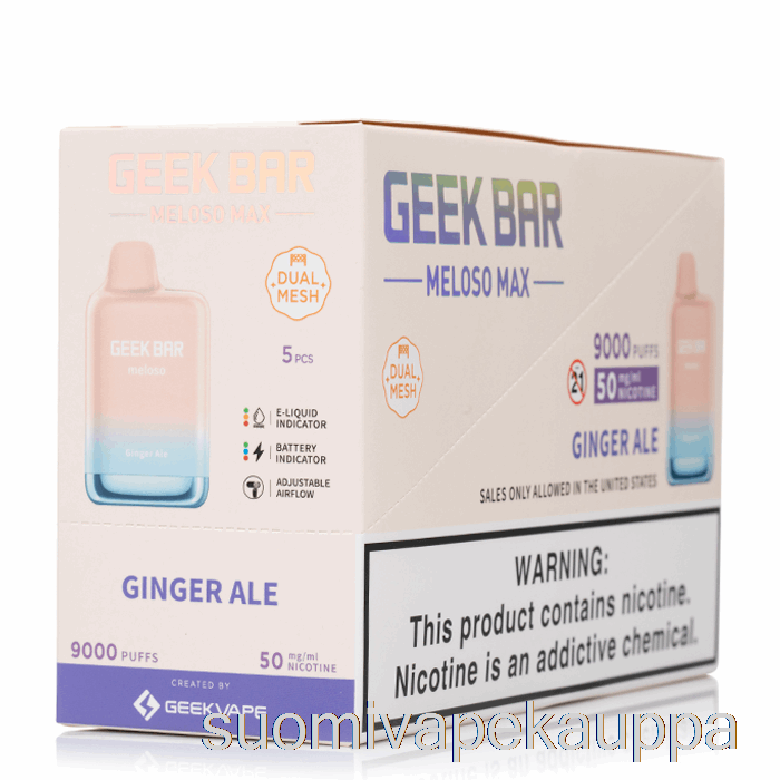Vape Nesteet [5 Kpl] Geek Bar Meloso Max 9000 Kertakäyttöinen